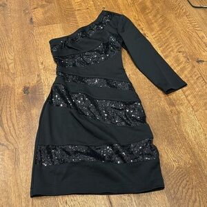 Alexa Admor One Shoulder Dress Black Size XS